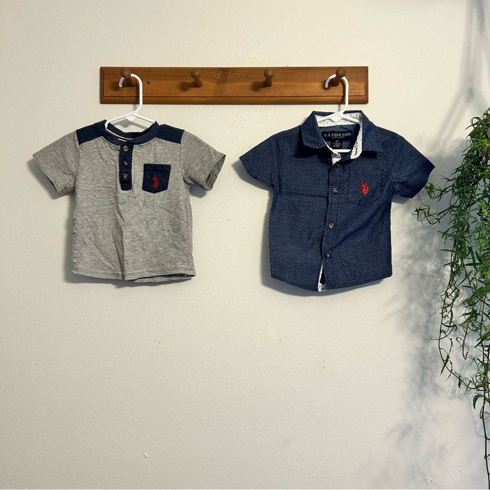 U.S. Polo Assn. Blue Shirt Bundle Size 2T